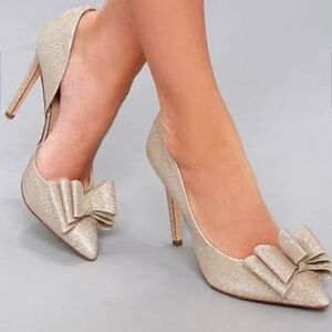 Betsey Johnson Poesy D’Orsay Pumps in Pewter